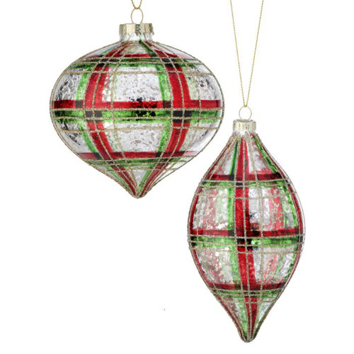 Regency International 6 Piece Plaid Finial Ornament Set Wayfair